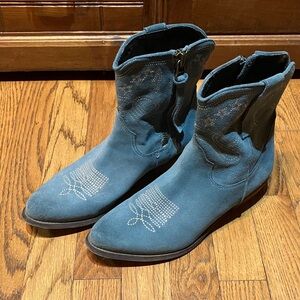 Boutique 9 Teal Suede Ankle Boots